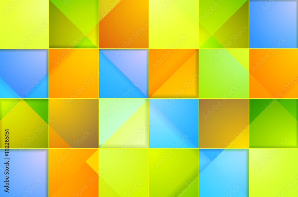 Colorful abstract tech squares vector background