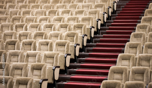 Empty comfortable seats in theater  cinema