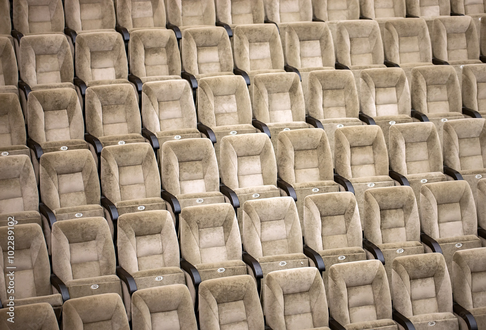 Naklejka premium Empty comfortable seats in theater, cinema
