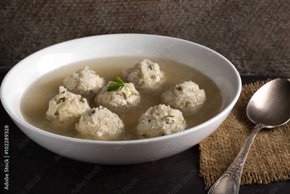 Soup with meatballs Soup with meatballs