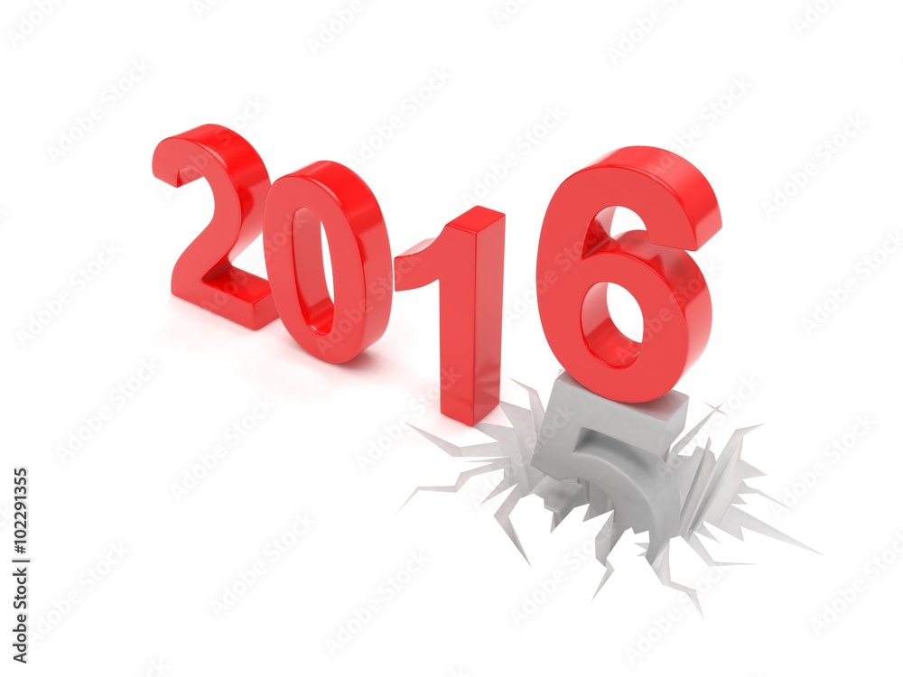 2015-2016 change new year 2016 isolated