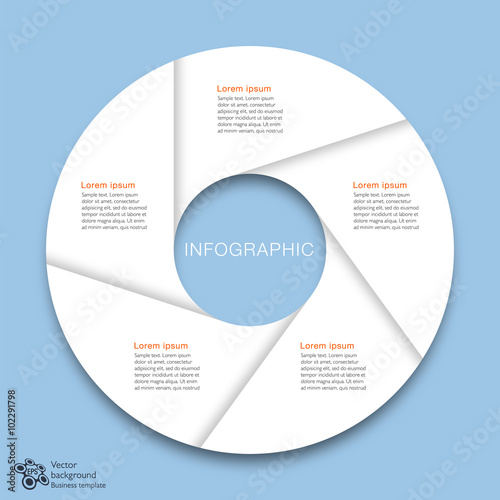 Infographics Vector Background 5-Step Process