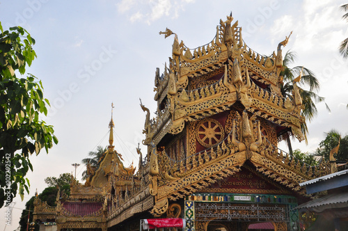 Botataung Pagoda in Yangon, Myanmar.