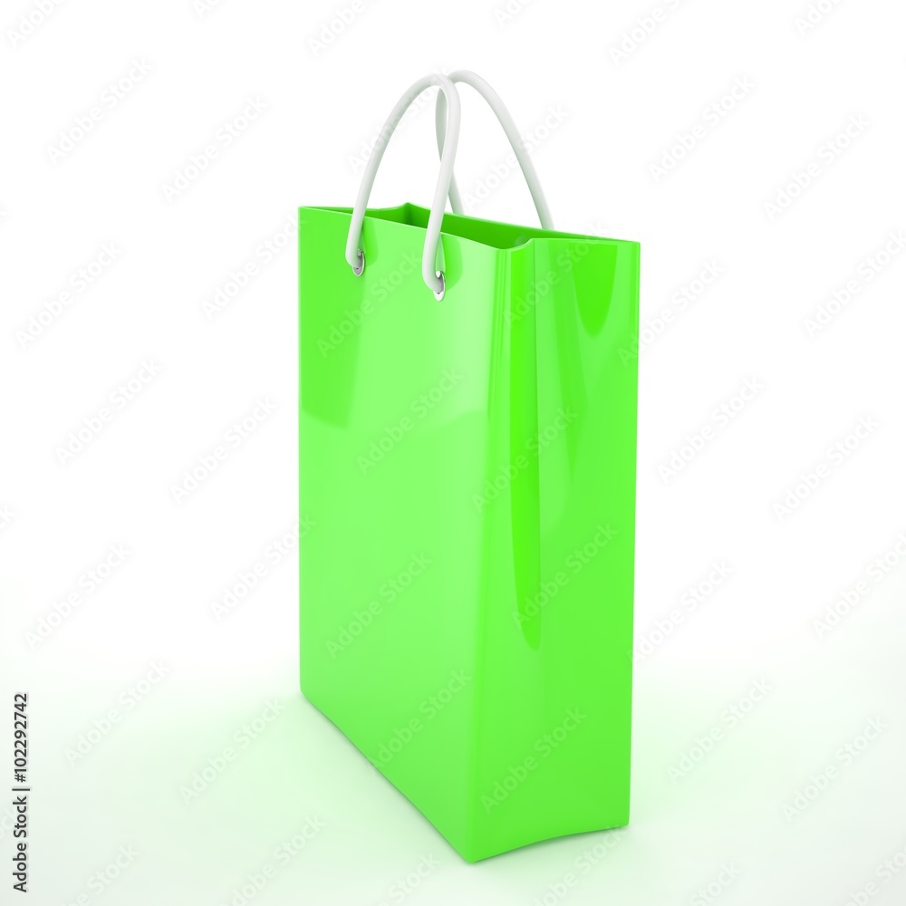 Paper Shopping Bag isolated on white background