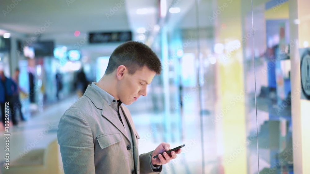 Boy finds something on the smartphone Boy finds something on the smartphone