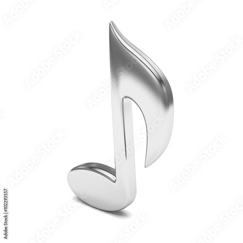 music note 3D, on white