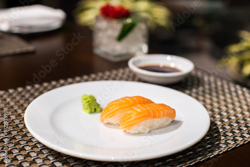 salmon sushi