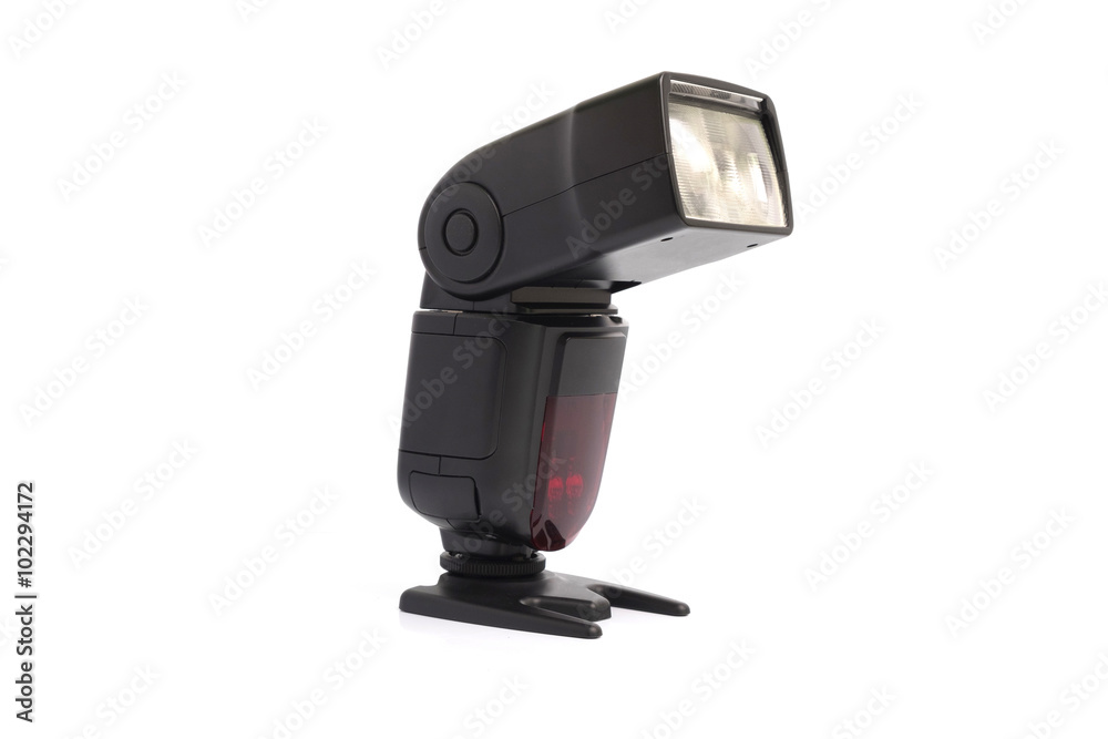 external camera flash isolated on white background external camera flash isolated on white background