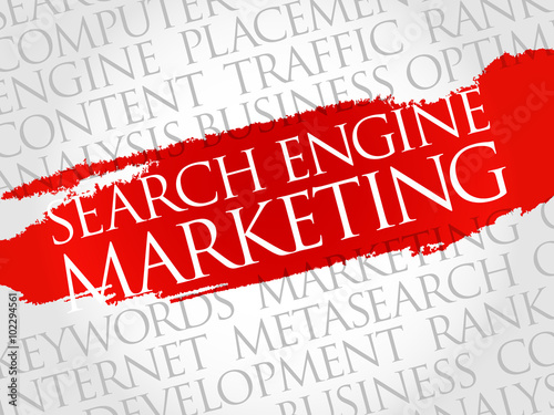 SEM (Search Engine Marketing) word cloud business concept