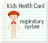 Health card with respiratory system