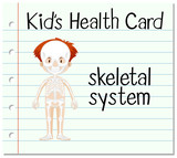Health card with skeletal system