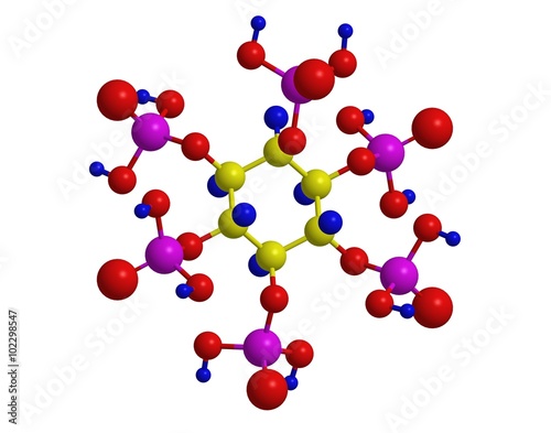 Molecular structure of Phytic acid photo