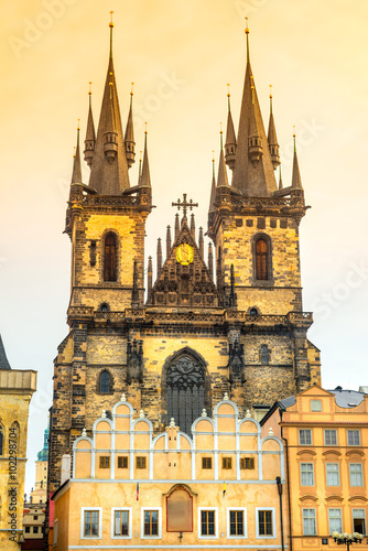 Prague, Tyn Church in Old Town Square
