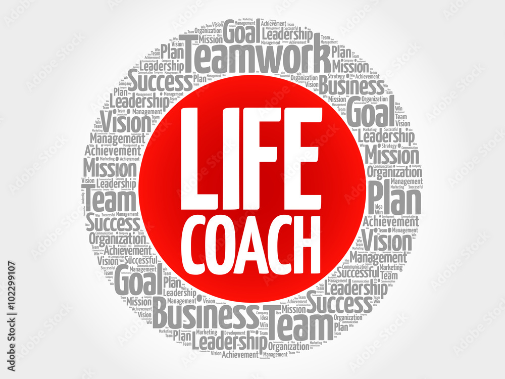 Life Coach circle word cloud, business concept Life Coach circle word cloud, business concept