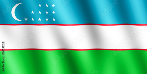 Free Download Flag of Uzbekistan waving in the wind - GFXLoad