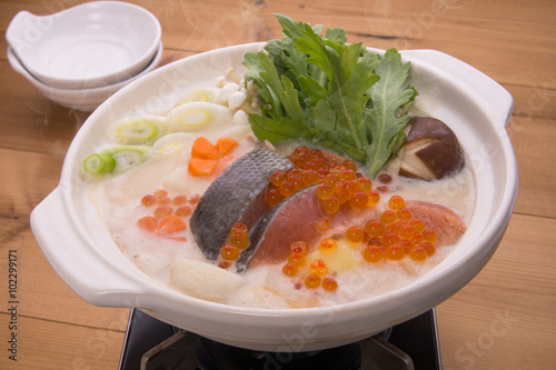 石狩鍋（白味噌・酒粕入り） photo
