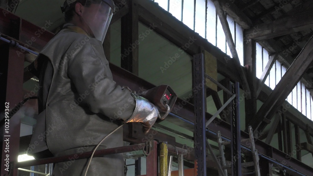 Lost wax bronze casting in a foundry Lost wax bronze casting in a foundry