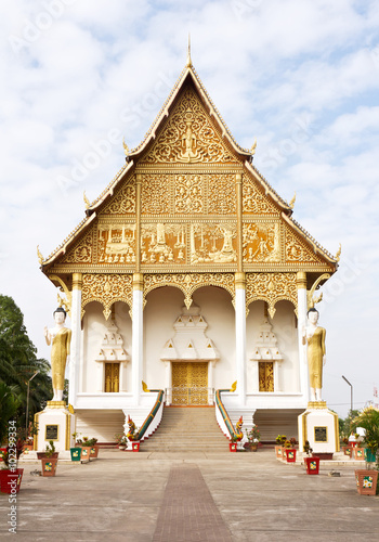 Pagoda near Wat Thatluang Neua in Vientaine, Laos