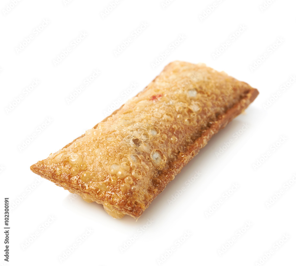 Oil fried crunchy pie isolated Oil fried crunchy pie isolated