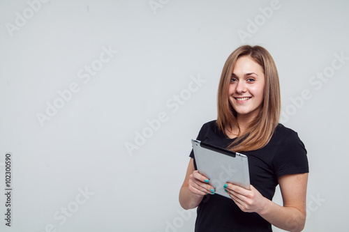 Woman use of tablet
