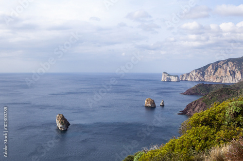 Porto Flavia with Pan di Zucchero, Sardinia