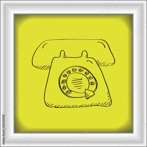 Simple doodle of a telephone
