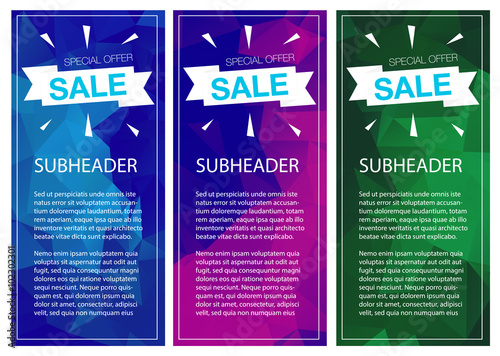 Super Sale Special Offer vertical banners