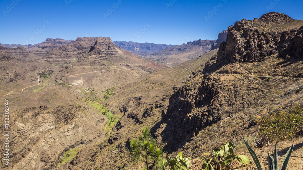 Canyon-Landschaft im Hinterland der Kanareninsel Gran Canaria