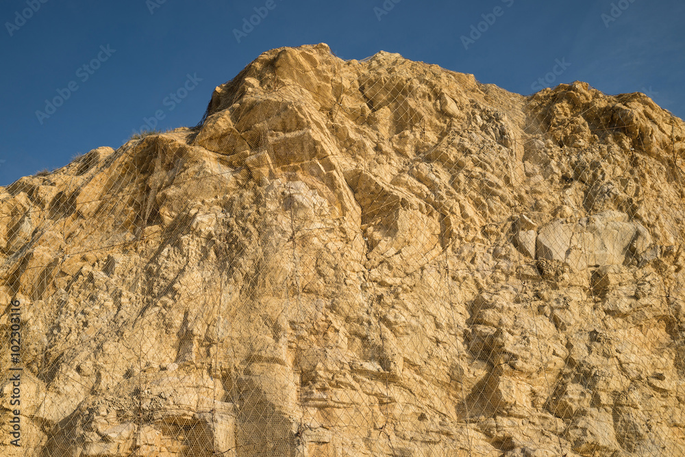 Fototapeta premium Netting on a cliff
