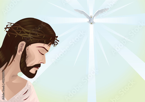 Jesus Christ with space for text 