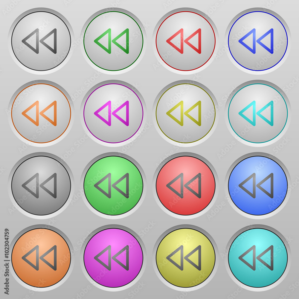 Media fast backward plastic sunk buttons Media fast backward plastic sunk buttons