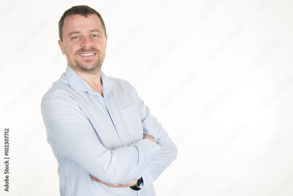 happiness and people concept - smiling man happiness and people concept - smiling man
