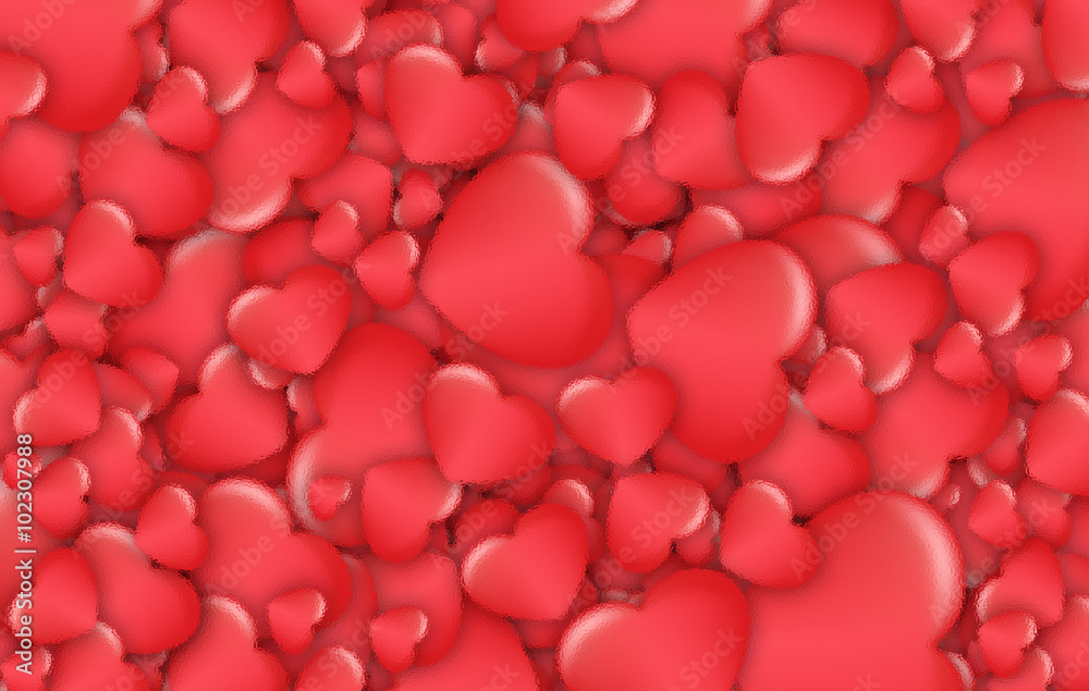 Glass texture with Happy valentine day, Blur and Select focus background