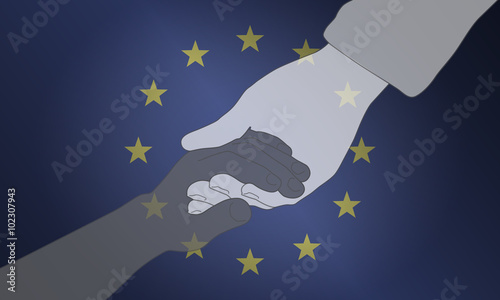 Hand und Kinderhand - Silhouette (Europa)