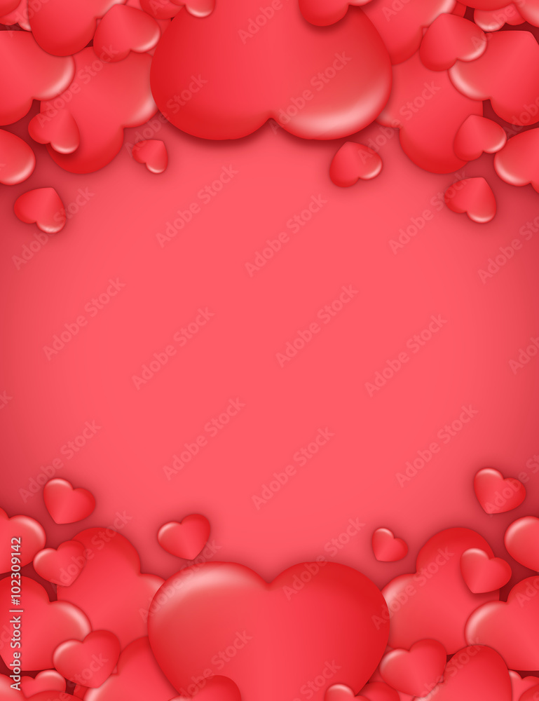 red heart and valentine background
