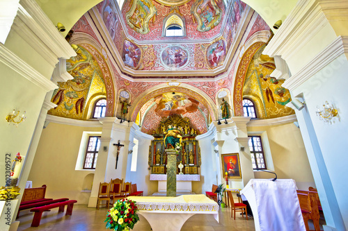 Historic church altar view in Krizevci photo