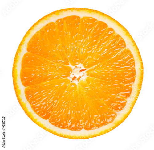 Canvastavla orange slice isolated on white background