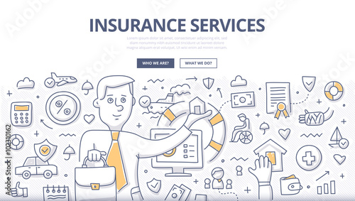 Insurance Services Doodle Concept