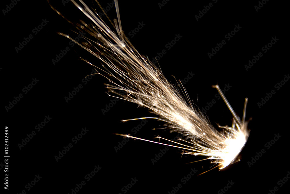 Bright sparks fly from the lighter Bright sparks fly from the lighter