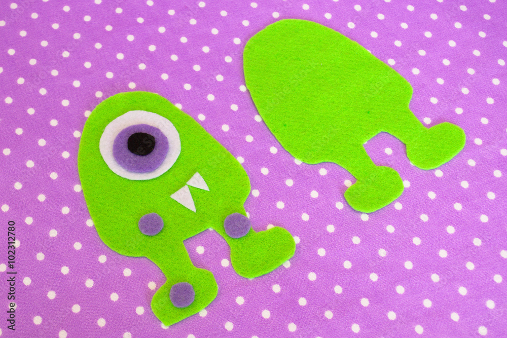Sewing set for felt monster - how to make a monster handmade toy Sewing set for felt monster - how to make a monster handmade toy