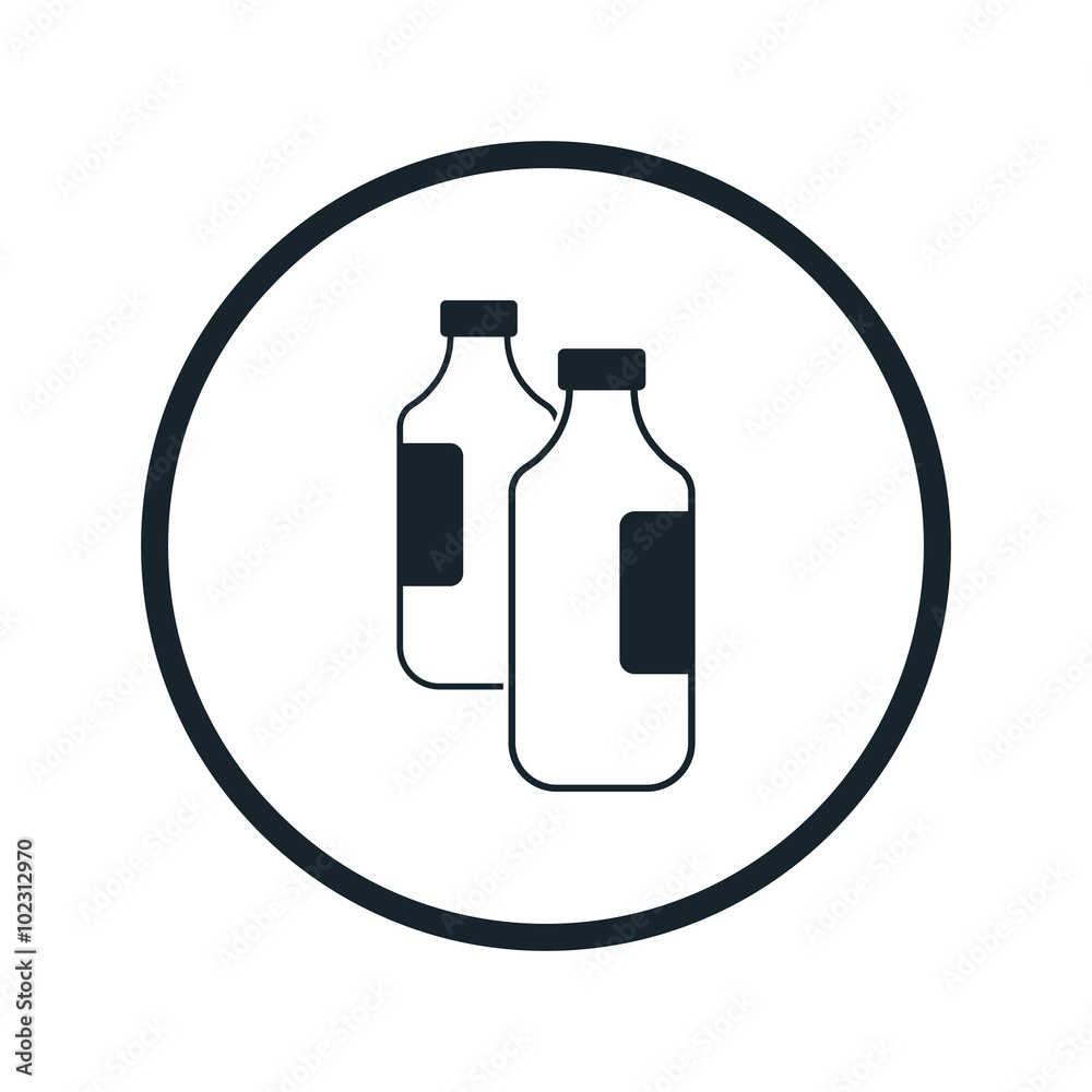 bottle of milk icon bottle of milk icon