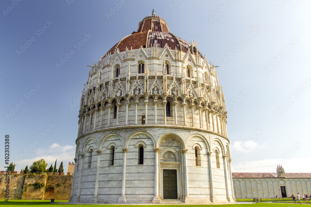 The baptistery of San Giovanni in Pisa