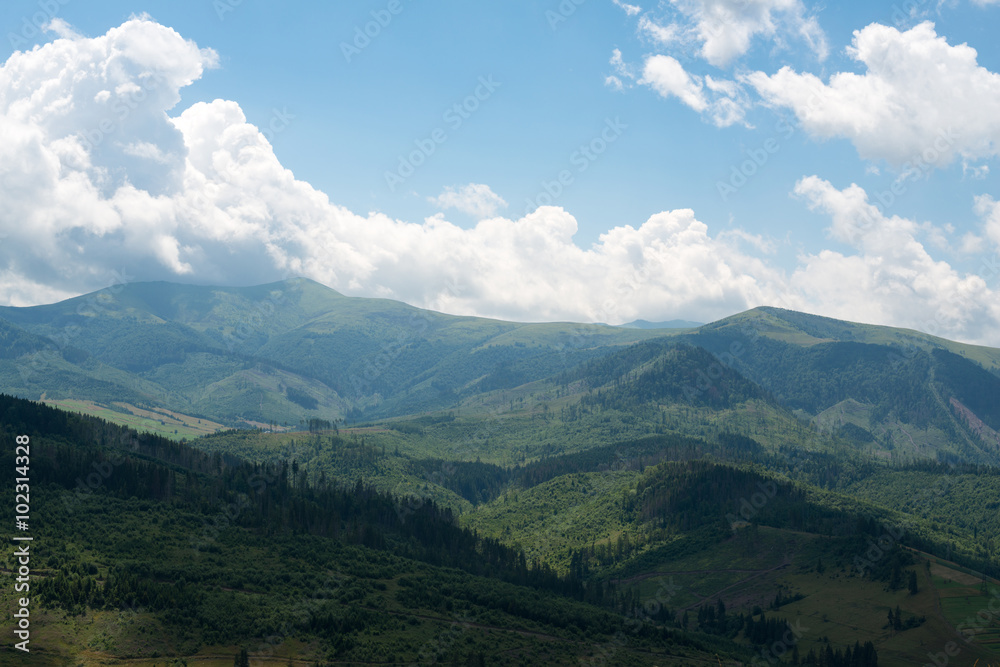 Landscape in the Ukrainian Carpathians Landscape in the Ukrainian Carpathians