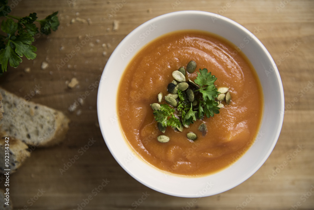 Pmupkin and carrot soup Pmupkin and carrot soup