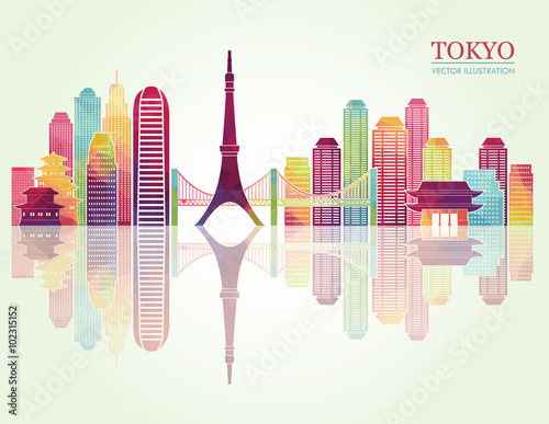 Tokyo detailed skylines. vector illustration
