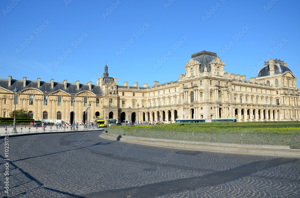 Paris - The Louvre Museum. Louvre is one of the biggest Museum in the world, receiving more than 8 million visitors each year.