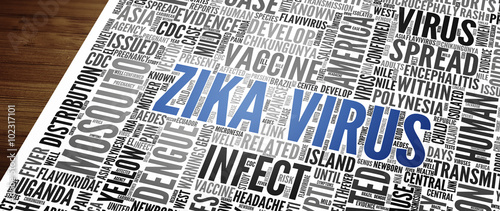 ZIKA Virus as abstract concept art photo