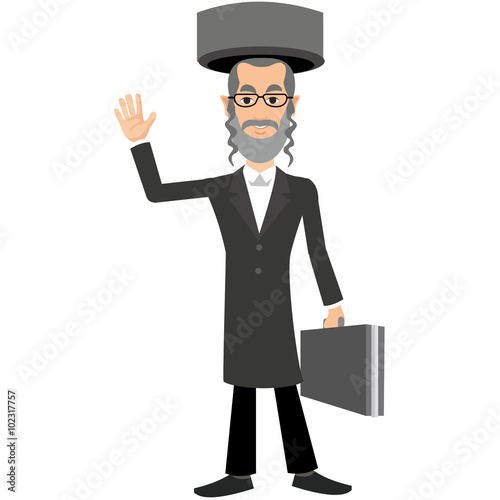 rthodox jew,hassid,rabbi,with Payot and Kippah