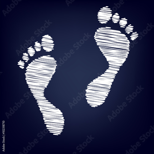 Vector icon with chalk effect