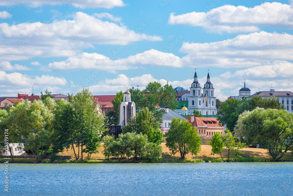 view of the Island of Tears in Minsk